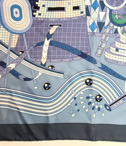 エルメス 美品 スカーフ カレ トライアングル ジュアン シルク100% 三角形 時の実験室 LE LABORATOIRE DU TEMPS     レディース  (複数サイズ) HERMES