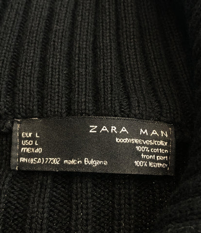 ザラ セータードッキングレザージャケット メンズ SIZE L (L) ZARA