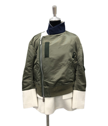 定価19万円 23AW sacai フェイクスエードボンバージャケット ...