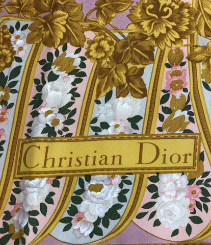 クリスチャンディオール  スカーフ シルク100% ローズ総柄      レディース SIZE   (複数サイズ) Christian Dior
