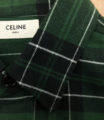 セリーヌ  フランネルチェックオーバーサイズシャツ     2C582178R メンズ SIZE 36 (S) CELINE