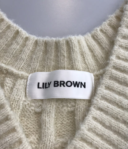 ケーブルニットプルオーバーセーター     LWNT225097 レディース SIZE F (M) Lilly Brown