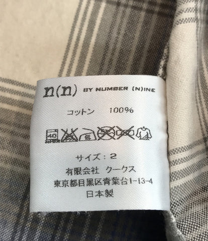 ナンバーナイン 美品 フード付き シャツジャケット チェック柄      メンズ SIZE 2 (M) NUMBER (N)INE