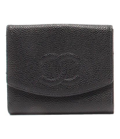 シャネル  Wホック二つ折り財布 キャビアスキン      レディース  (2つ折り財布) CHANEL