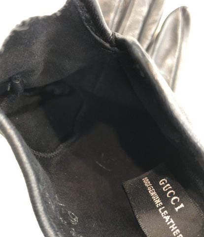 グッチ  レザーグローブ 手袋 ホースビットチェーン      レディース SIZE 6 1/2 (複数サイズ) GUCCI