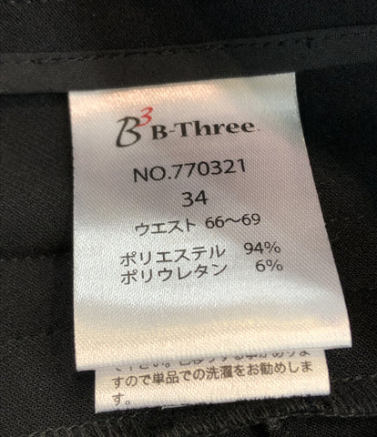 美品 フラットダブル セミワイドパンツ     770321 レディース SIZE 34 (XS以下) B-Three