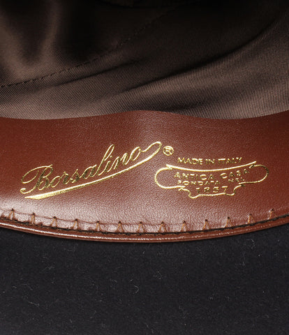 ボルサリーノ 美品 ハット センターデント ビーバーフェルト 中折れ 帽子      メンズ  (複数サイズ) Borsalino