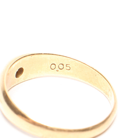 K18 เพชร 0.05ct แหวน K18 ผู้หญิงขนาดหมายเลข 14 (แหวน)