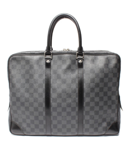 Louis Vuitton business bag Porto Dokyuman-Vowayaju Damier Gras fit Men's Louis Vuitton