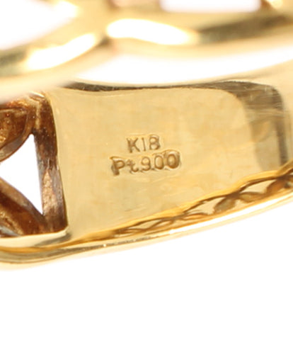 K18 PT900 ดอกไม้แหวน K18 PT900 ของผู้หญิงขนาด 12 (แหวน)