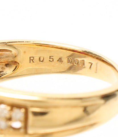 K18 ruby ​​0.54ct diamond 0.17ct ring K18 Ladies SIZE 11 No. (ring)