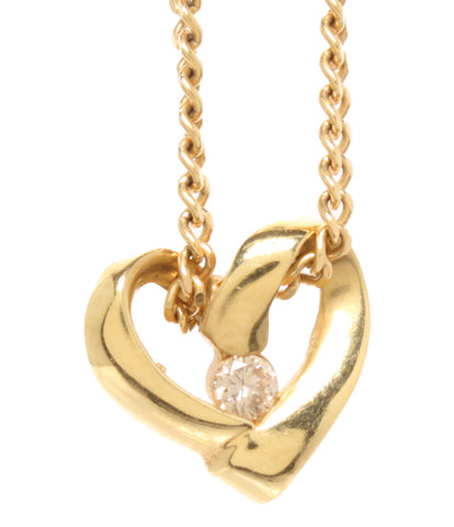 K18 diamond heart necklace ladies (necklace)