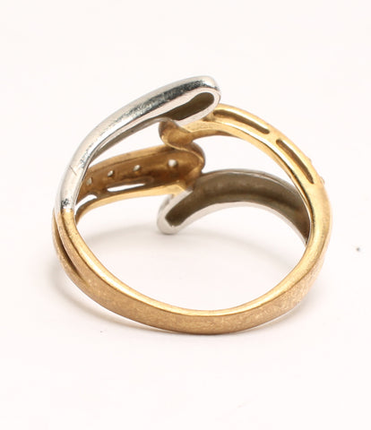 Ring K18 PT850 Diamond 0.11CT Women's Size No. 10 (Ring)