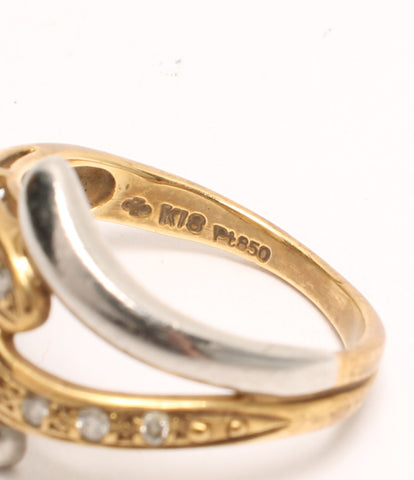 ring K18 PT850钻石0.11ct女性尺寸10（戒指）