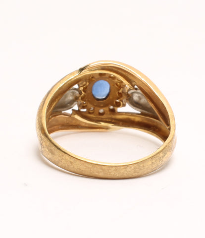 Ring K18 PT900 Sapphire 0.33CT Diamond 0.18CT Women's SIZE 12 (Ring)