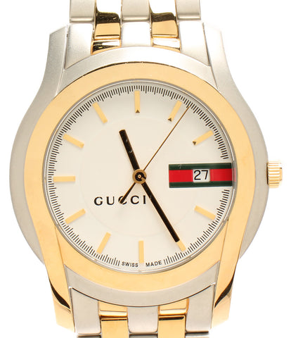 gucci watch 5500XL ควอตซ์สีขาวผู้ชาย gucci