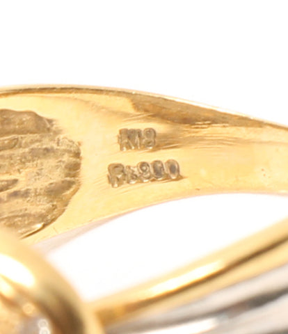 K18 PT900 หัวใจเพชร 0.02ct แหวนผู้หญิงขนาดหมายเลข 10 (แหวน)