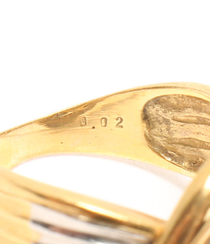 K18 PT900 หัวใจเพชร 0.02ct แหวนผู้หญิงขนาดหมายเลข 10 (แหวน)