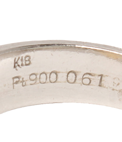 リング K18 Pt900 ダイヤ0.6ct      レディース SIZE 7号 (リング)