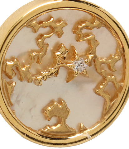 Star Jewelry Pendant K18 Mother of Pearl Diamond 0.01ct Ladies (Necklace) STAR JEWELRY