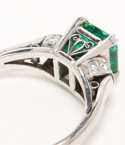 ring pt emerald 1.35ct เพชร 0.12ct ขนาดของผู้หญิง 7 (แหวน) wako