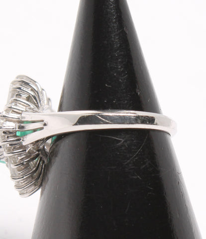 Pt900 Emerald 1.05ct Diamond 1.15ct Ring Ladies Size No. 10 (Ring)