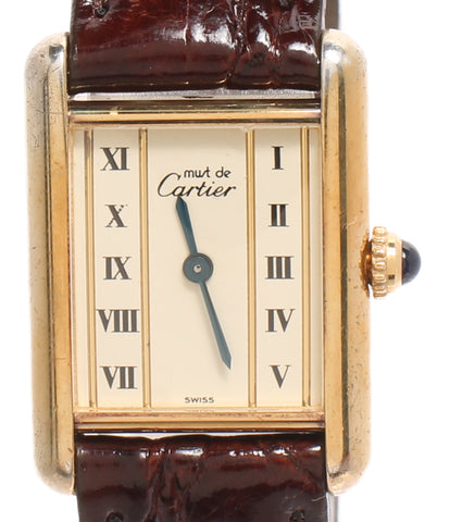 Cartier watch Mast Tank Vermeille Quartz White Women's Cartier