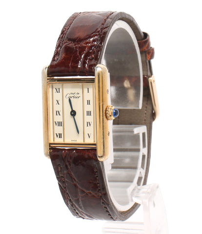 カルティエ  腕時計  マストタンクヴェルメイユ  クオーツ ホワイト  レディース   Cartier