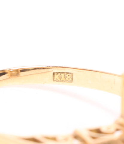 K18 เก่ายุโรปสดใสตัดเพชรมุก 3 มิลลิเมตรโบราณออกแบบแหวนผู้หญิงขนาดฉบับที่ 16 (แหวน)