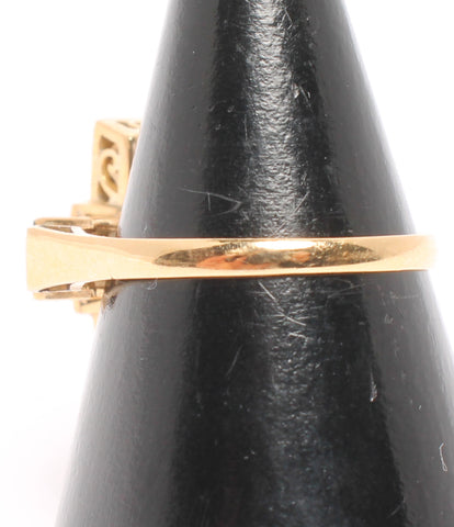 K18 Old European Brilliant Cut Diamond Pearl 3mm Antique Design Ring Ladies SIZE 16 (Ring)
