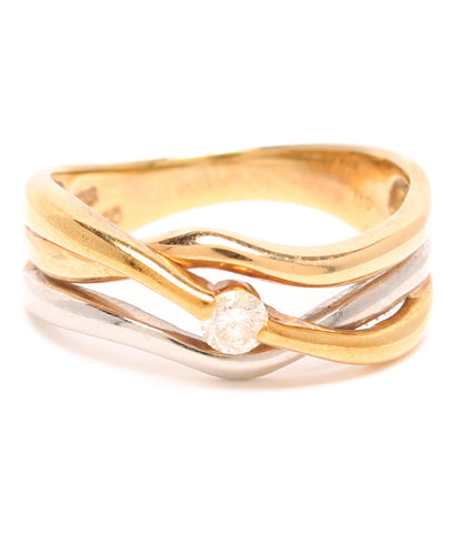 ring K18 PT900 Diamond 0.11ct女性尺寸第11（环）