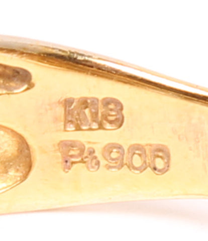 Ring K18 PT900 Diamond 0.11CT Women's Size No. 11 (Ring)