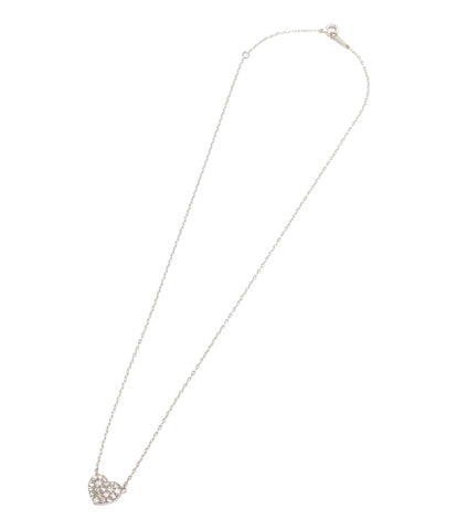 Necklace K18WG Diamond 0.50ct Heart Motif Ladies (Necklace)