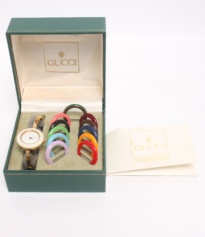 Gucci Watch Change Bezel 12 Colors Quartz White 11 / 12.2 Ladies GUCCI