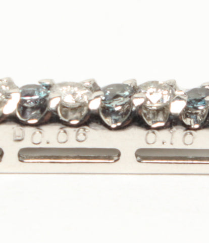 Necklace Pt1000 Green Topaz 0.10ct Diamond 0.06ct Ladies (Necklace)