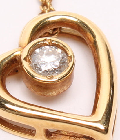 Necklace K18 Diamond 0.08CT Heart Women (Necklace)