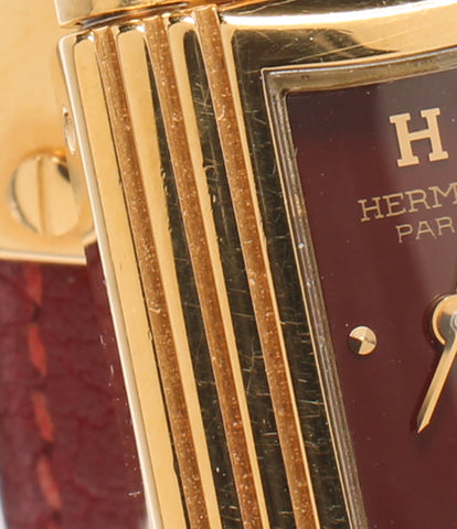 Hermes watch ○ M engraved Kelly quartz ladies HERMES