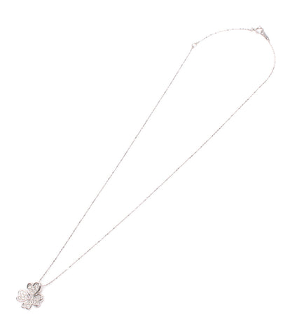 美品 ネックレス pt900 ピンクダイヤ0.03ct ダイヤ0.16ct 四つ葉のクローバー      レディース  (ネックレス) Four Heart Jewelry