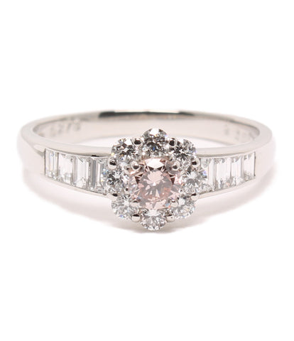 Ring Pt900 FANCY ORANGY Pink Diamond 0279ct Diamond 0.68ct Ladies SIZE No. 18 (Ring)