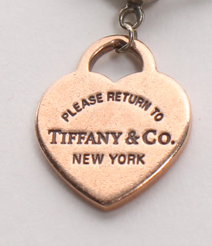 Tiffany Good Condition Bracelet SV925 Rubed Metal Mini Heart Tag Bead Chain Ladies (Bracelet) TIFFANY & Co.
