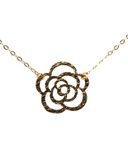 21471120 Good Condition Necklace K18 Camellia Motif Ladies (Necklace)