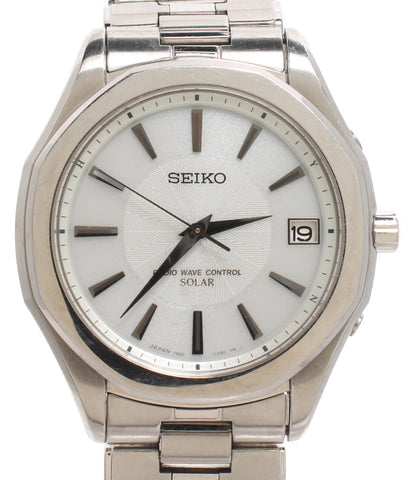 นาฬิกา Seiko Dolse พลังงานแสงอาทิตย์สีขาว 7B52-0AB0 ผู้ชาย SEIKO