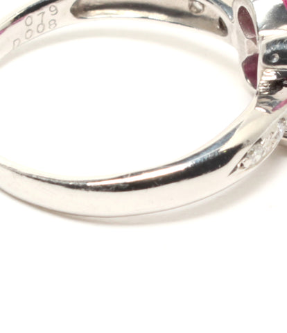 แหวน Pt900 ทับทิม 0.79ct เพชร 0.08ct ผู้หญิง SIZE No. 8 (Ring)