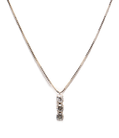 21471120 Necklace K18WG Diamond 0.50ct Ladies (Necklace)