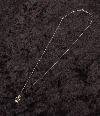 21471120 Necklace K18WG Diamond 0.05ct Ladies (Necklace)
