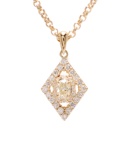 Mine necklace K18 Diamond 0.36ct 0.45ct Ladies (necklace) prefito
