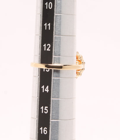 漂亮的商品戒指K18黄水晶1.36ct钻石0.19ct女士尺寸13(戒指)