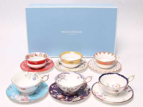 Wedgewood美容产品茶杯和茶碟6客户套装Wedgwood