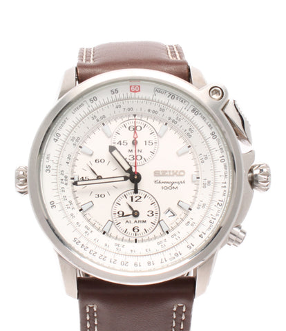 セイコー 腕時計 クロノグラフ クオーツ ホワイト 7T62-0HM0 メンズ