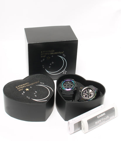 カシオ 美品 腕時計 ペアウォッチ ラバーズコレクション2017 G-SHOCK クオーツ  AW-590LE BGA-150LE メンズ   CASIO
